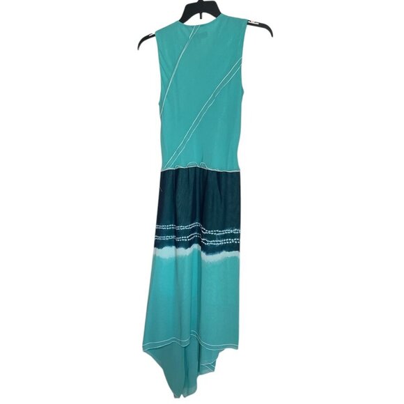 Donna Karan New York tie dye faux wrap asymmetrical dress sz 8 - Picture 2 of 8